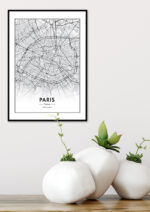 Juliste Pariisin kartta Juliste 2
