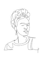 Juliste Frida Kahlo Lineart 2 Juliste 1