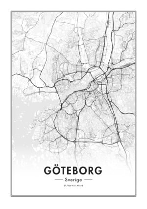 Juliste Göteborgin kartta Juliste 1