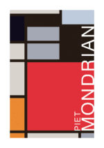 Juliste Mondrian Piet suuri, punainen juliste Juliste 1