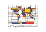 Juliste Mondrian maailmankartta Juliste 1