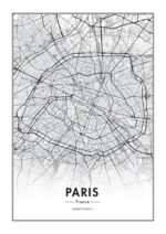 Juliste Pariisin kartta Juliste 1