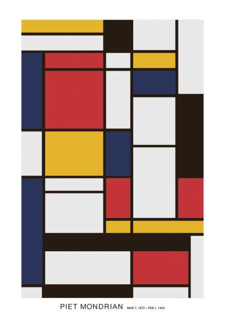 Juliste Mondrian poster De Stijl Influence Juliste 1