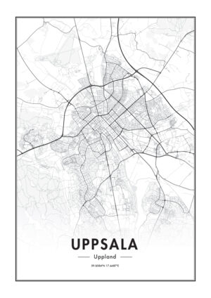 Juliste Uppsalan kartta Juliste 1