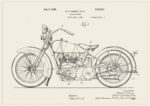 Juliste Harley Davidsson moottoripyörä patentti juliste Juliste 1