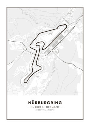 Juliste Nürburgring Formula White Juliste 1