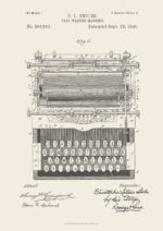 Juliste Kirjoituskone patentti juliste Juliste 1