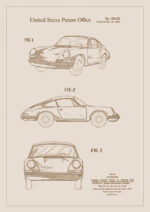 Juliste Porsche 911 patentti Juliste 1