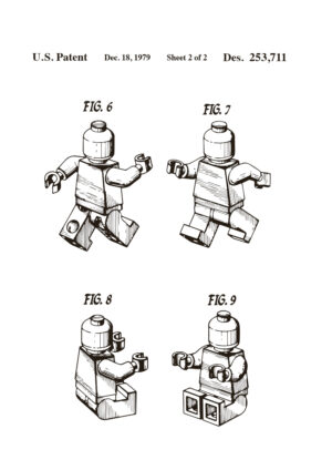 Juliste Lego man movement patent Juliste 1