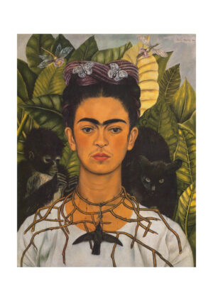 Juliste Frida Kahlo itseportretilla kissalla Juliste 1