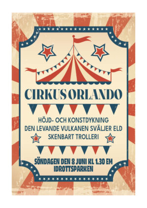 Juliste Cirkus Orlando - ruotsalainen juliste Juliste 1