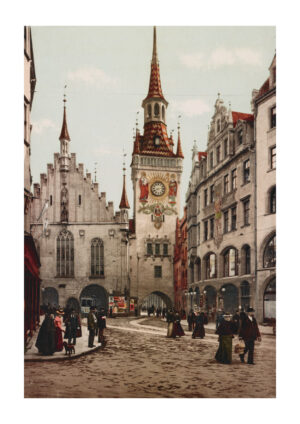 Juliste Munchen Altes Rathaus 1895 Juliste 1