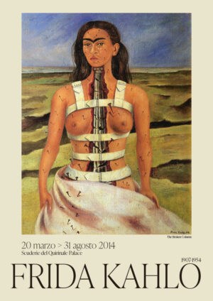 Juliste Frida Kahlo The broken column Exhibition Poster Juliste 1