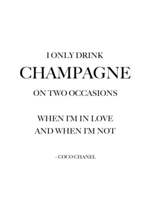 Juliste Champagne Coco Chanel Juliste 1