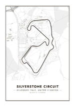 Juliste Silverstone Circuit white Juliste 1