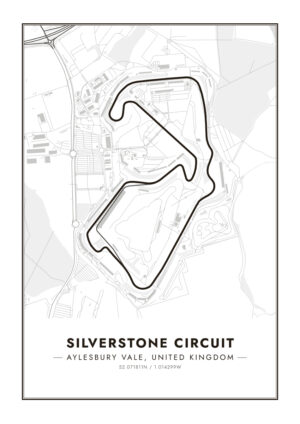 Juliste Silverstone Circuit white Juliste 1
