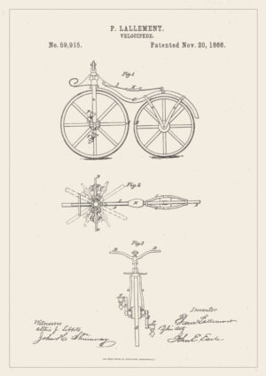 Juliste Polkupyörän patentti Juliste 1