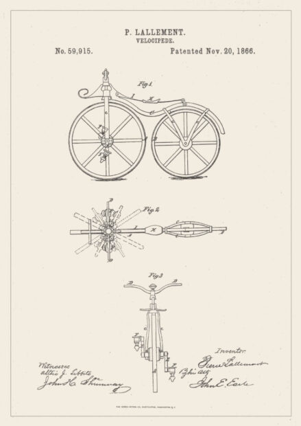 Juliste Polkupyörän patentti Juliste 1