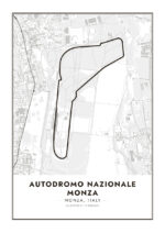 Juliste Autodromo Nazionale Monza Formula 1 F1 White Juliste 1