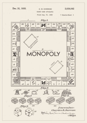 Juliste Monopoly patentti juliste Juliste 1